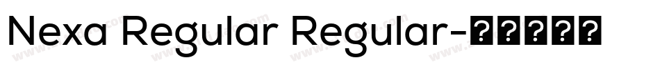 Nexa Regular Regular字体转换